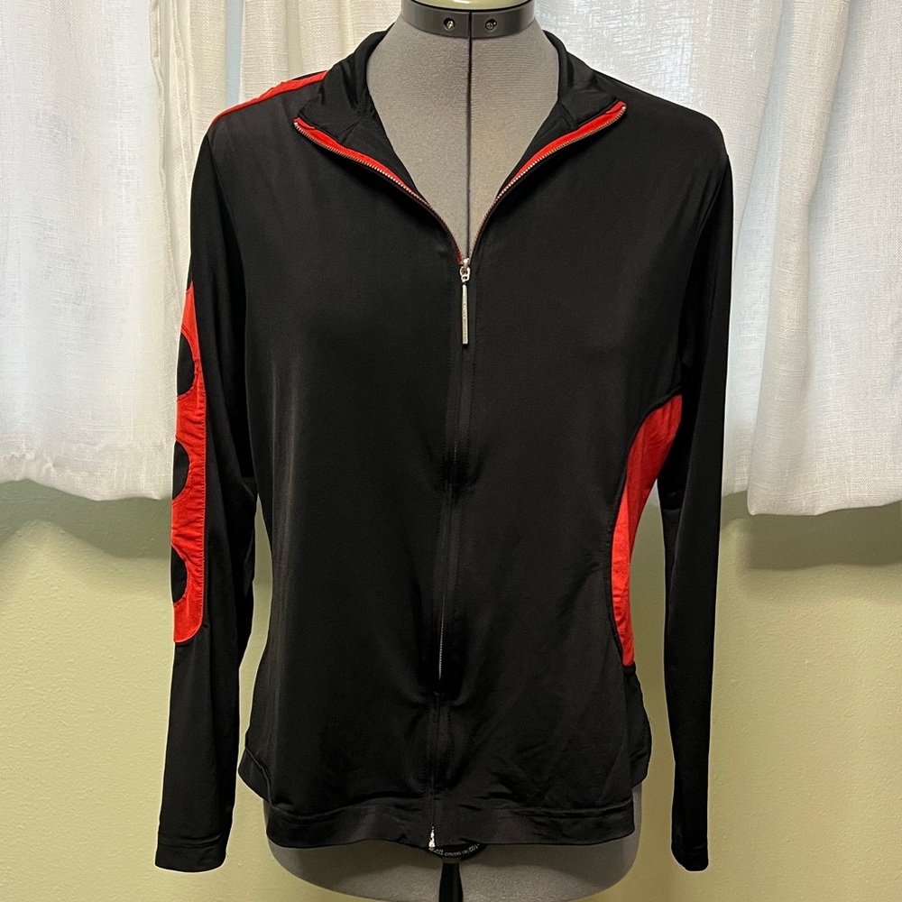 Jamie Sadock Black and Red Zip-Up light Jacket